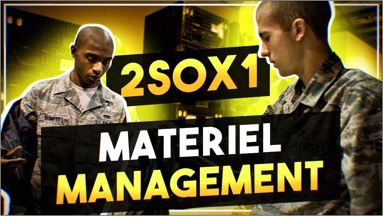 Air Force Materiel Management Resume