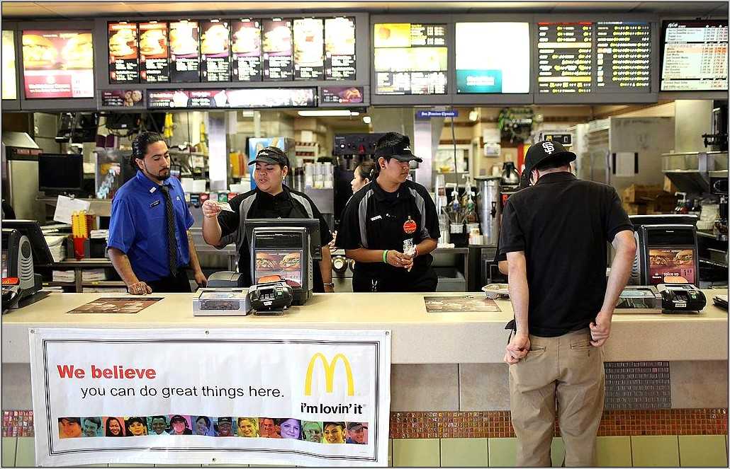 Fast Food Job Experience Resume