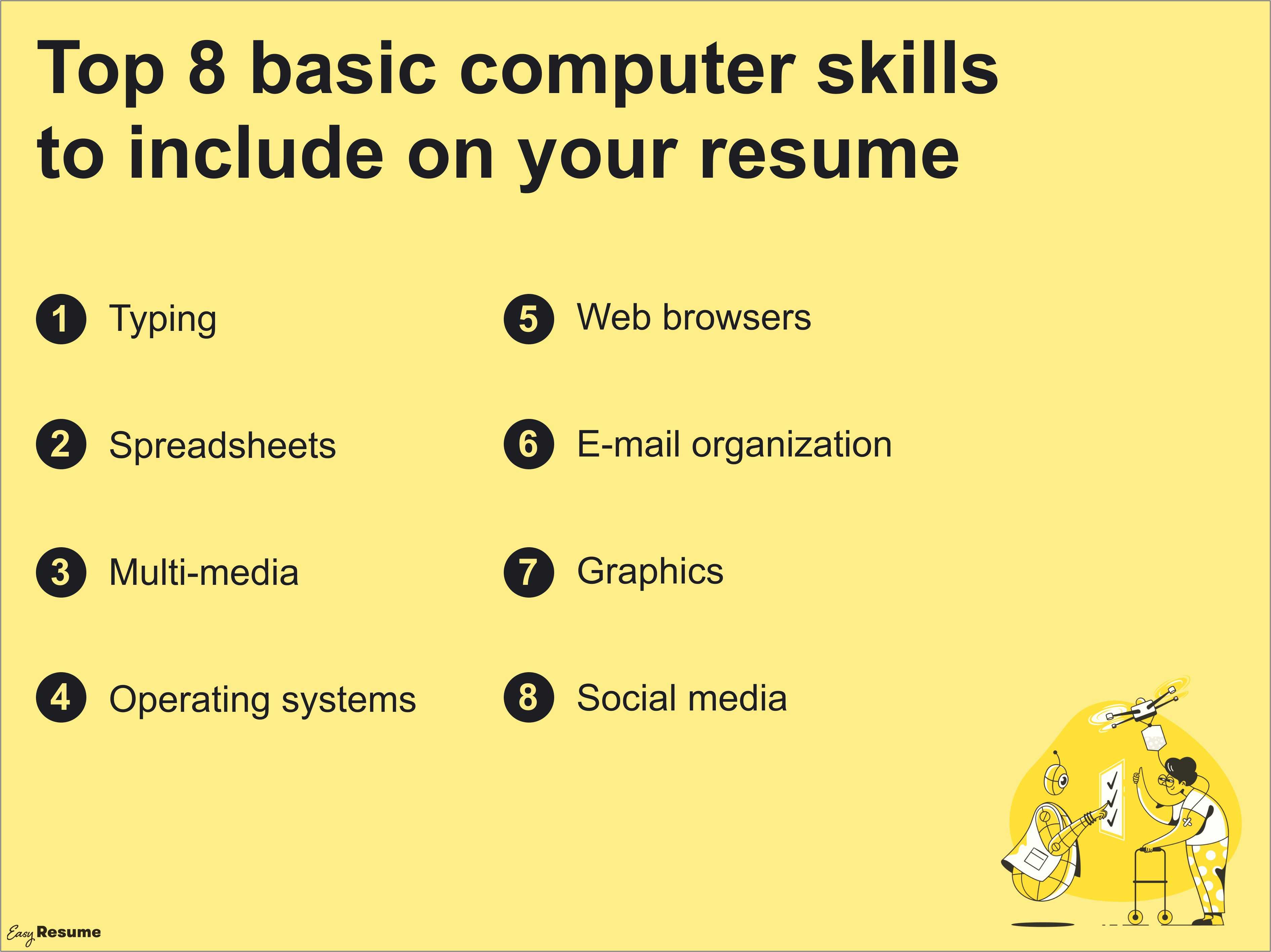 Skill Set In Computer Descreption For Resume