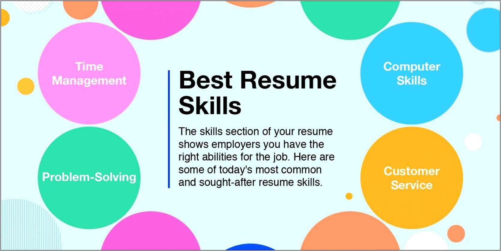 Skills Section Of A Customer Service Resume