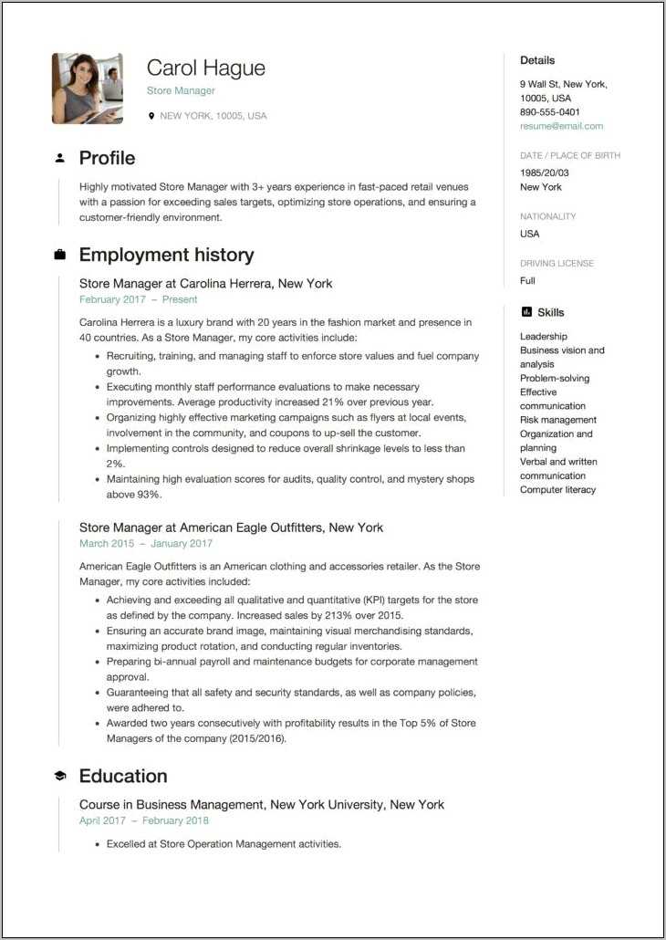 Skills to put on resume for retail management resume example gallery