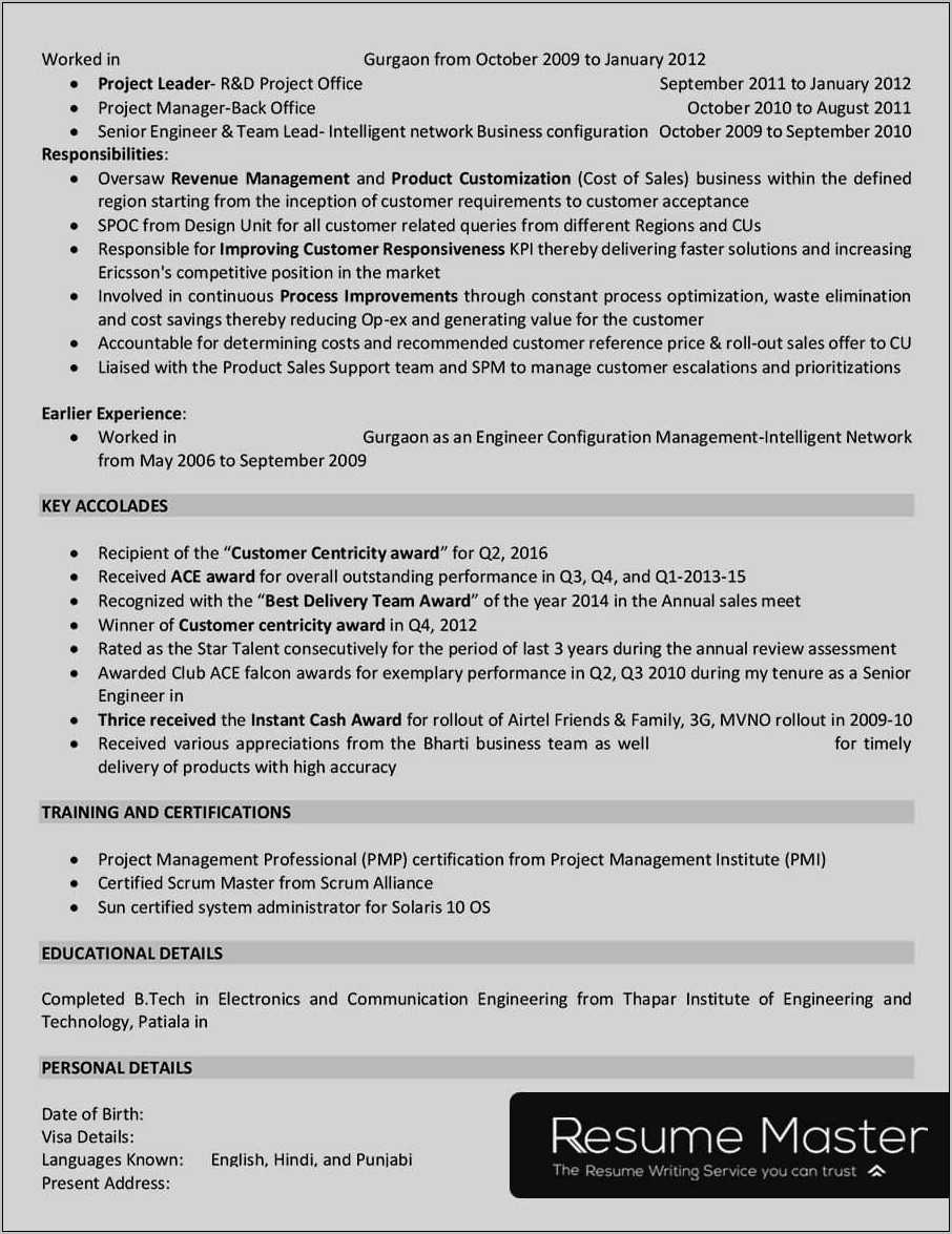 telecom-project-manager-resume-sample-india-resume-example-gallery