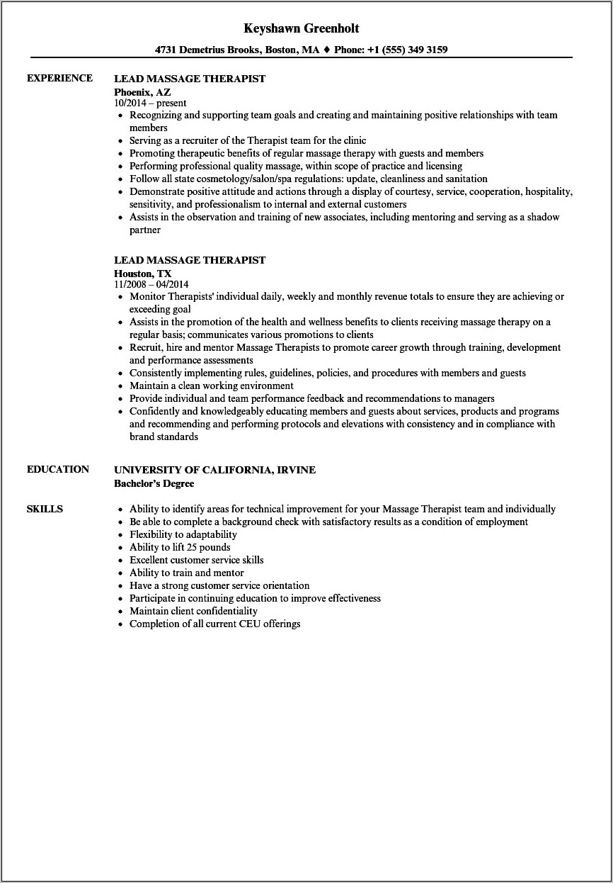 Where To Put Ceu In Physical Therapy Resume
