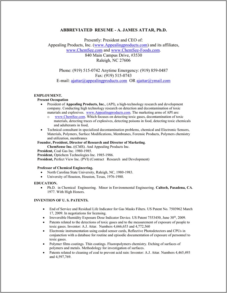 Where To Put Patents And Inventions - Where To Put Patents And Inventions On Resume 