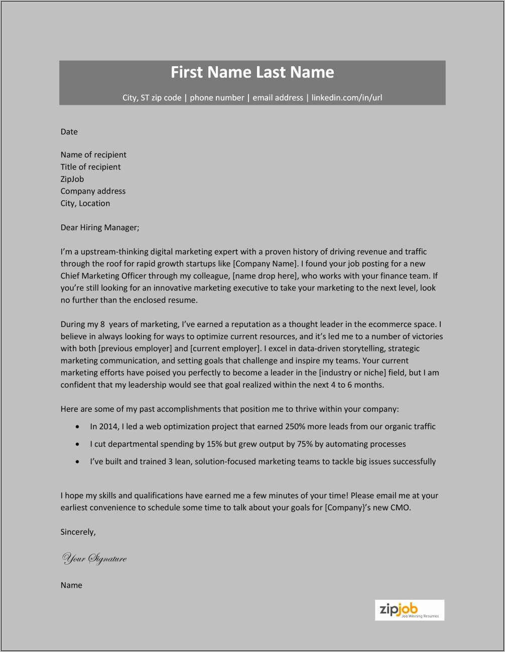 Writing An Effective Cover Letter For A Resume